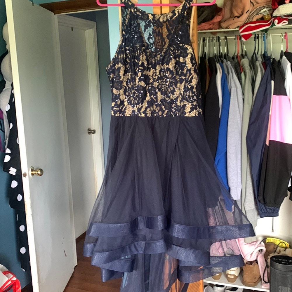 Navy blue prom dress